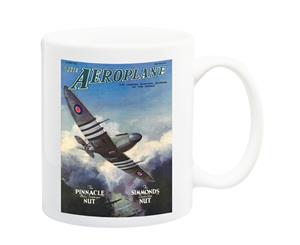 Spitfire Aeroplane Magazine Cover 1949 Poster Mug - 11 Fluid Oz