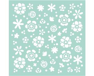 Stamperia Stencil - 7.08 inch X7.08 inch - Flowers By Johanna Rivero