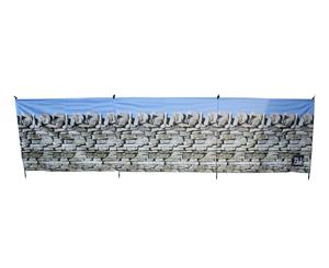 Stone Wall 4 Pole Compact Windbreak (Steel poles)