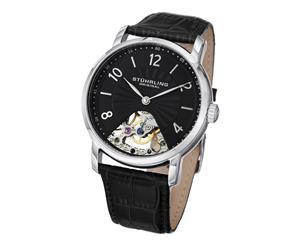 Stuhrling Original Men's 927.02 Legacy Mechanical Hand-Wind Watch with Black Leather Band