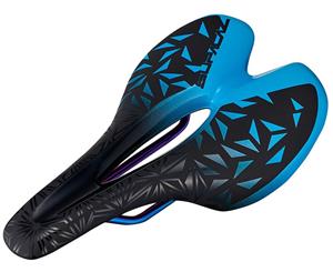 Supacaz Ignite Saddle Titanium Neon Blue 155mm