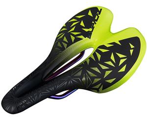 Supacaz Ignite Saddle Titanium Neon Yellow 155mm