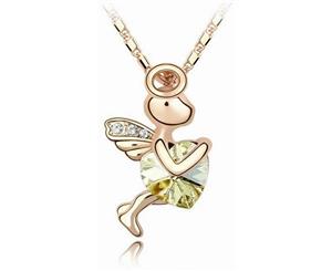 Swarovski Crystal Elements Necklace - Maisie Angel Fairy - Various Colours - 18K Gold - Gift Idea - Yellow Citrine Necklace