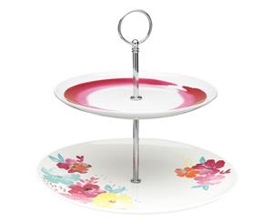 Symphony Summer Bloom 2 Tier Cake Stand