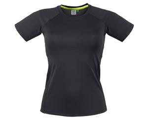 Tombo Teamsport Womens/Ladies Slim Fit Short Sleeve T-Shirt (Black / Black) - RW4789