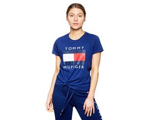 Tommy Hilfiger Sport Women's Knot Front Tee / T-Shirt / Tshirt - Deep Blue