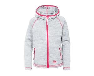 Trespass Childrens Girls Goodness Full Zip Hooded Fleece Jacket (Platinum Marl) - TP3381