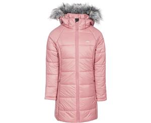 Trespass Girls Elimore Padded Quilted Hooded Casual Coat - DUSTY ROSE