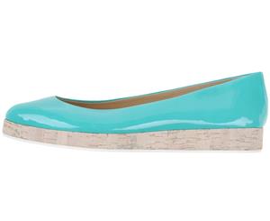 Vicini Women's Patent Flatform Shoe - Azure