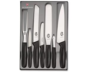 Victorinox Black Kitchen Knife 7 Set Bread Paring Knives Fork Spatula Peeler