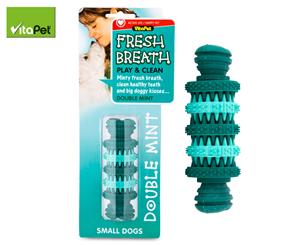 VitaPet Fresh Breath Rubber Bone Toy - Green