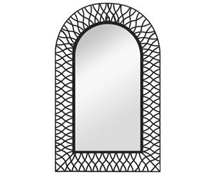 Wall Mirror Arched 50x80cm Black Bathroom Vanity Decorative Detail