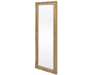 Wall Mirror Baroque Antique 140x50cm Gold Bathroom Wardrobe Dressing