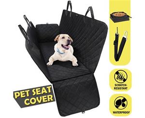 Waterproof Dog Car Seat Cover Hammock Mat with Fabric Bowl