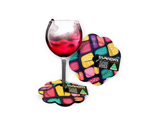 Wine Glass Coasters - Gogo Wundu (Water Forest Country) Design - Jedess Hudson