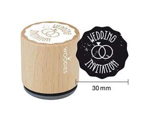 Woodies Mounted Rubber Stamp 1.35 Wedding Invitation