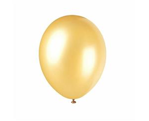 10x Gold Latex Standard 25cm Helium Balloons Balloon Party Wedding Birthday