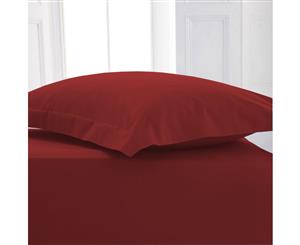 1500TC Pure Cotton European Pillowcases Pair -- RED