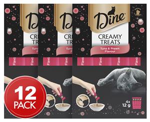 3 x 4pk Dine Creamy Treats Tuna & Prawn 12g