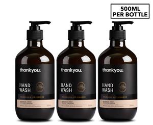 3 x Thankyou. Hand Wash Orange & Almond 500mL