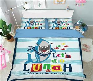 3D Shark Eat Fish 125 Bed Pillowcases Quilt