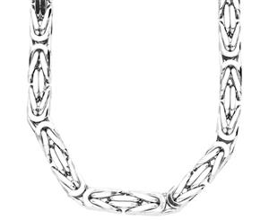 925 Sterling Silver Bling Chain - BYZANTINE 8x8mm