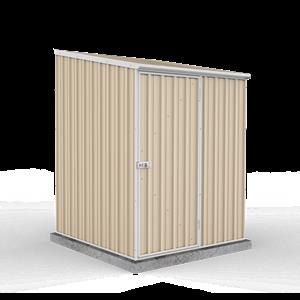 Absco Sheds 1.52 x 1.52 x 2.08m Space Saver Single Door Shed - Classic Cream