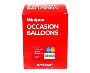 Amscan Minipax Balloons Retirement Box (60 Pack) (Red) - SG13615