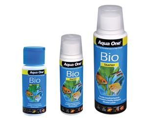 Aqua One Bio Starter Aquarium Fish Tank Filter Water Bacteria Conditioner 250ml