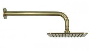 Arcisan Synergii Square Wall Mounted Brushed Brass Shower Head