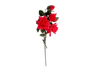 Artificial Fake Flowers Bouquet Greenery Foliage Leaf Roses Wedding Decor[Design Rose D (Red) (80cm)]