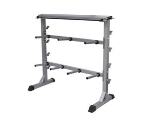 Barbell Rack Dumbbell Holder Home Gym Fitness Weight Equipment Storage Steel