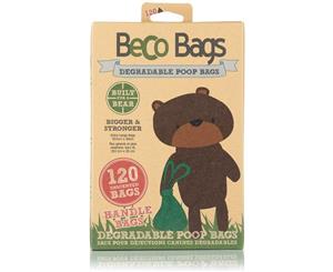 Beco Poop Bags - Flat bags with Handles 120 Bags