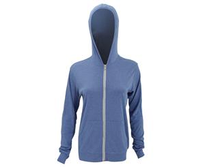 Bella + Canvas Womens/Ladies Triblend Lightweight Hooded Sweatshirt / Hoodie (Blue Triblend) - BC1338