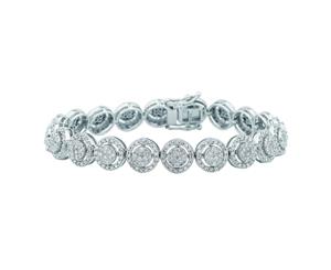 Bevilles 9ct White Gold Diamond Bracelet 3.00ct