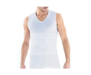 BlackSpade M9208 Men's White Solid Colour Shaping Vest Top