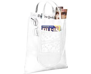 Bullet Maple Foldable Non-Woven Tote (White) - PF1458