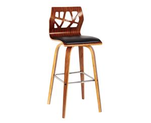 CUT OUT WALNUT BAR CHAIR