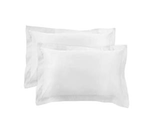 Canningvale - Pillowcase Twin Pack with 5cm Flange - Mille 1000TC - White