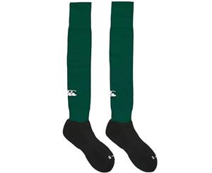 Canterbury Mens Team Plain Nylon Blend Rugby Socks - Forest / White