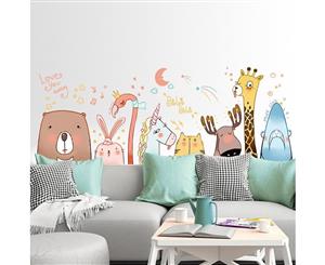 Cartoon Animal Bedroom Eco-friendly Wall Decoration (Size 135cm x 51cm)