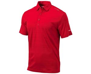 Columbia Golf Omni-Wick Printed Dot Polo - Intense Red - Mens