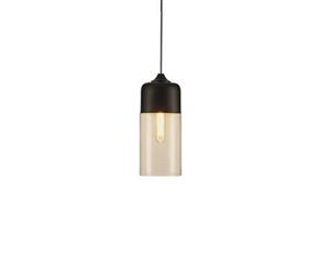 Contemporary Glass Pendant Lamp in Black - Type A