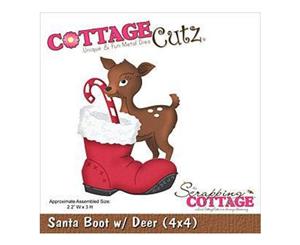 Cottagecutz Die Santa Boot W/Deer