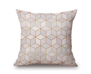 Cubes on Geometry Cotton&linen Pillow Cover 84419