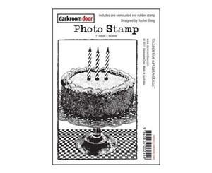 Darkroom Door Rubber Photo Stamp - Birthday Cake