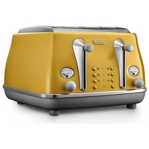 DeLonghi Icona Capitals 4 Slice Toaster (New York Yellow)