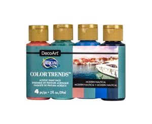 Deco Art - Americana Acrylics Colour Trends Value Pack 4 pack Modern Nautical