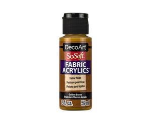 Deco Art SoSoft Fabric Acrylic Paint 2oz - Golden Brown