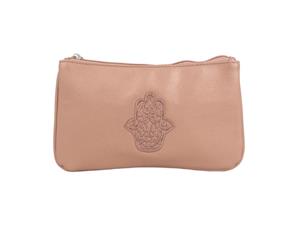 Dilly's Collections Leather Hamsa Design Purse - Metallic Rose Gold